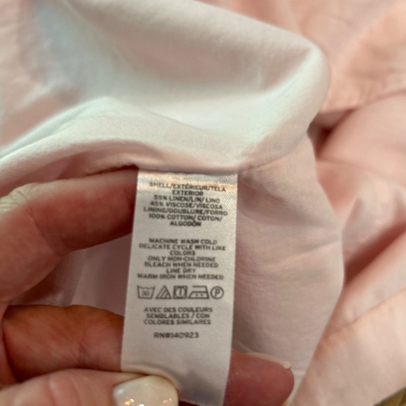 🌸NWT - ANN TAYLOR LINEN BLEND V-NECK WRAP DRESS - Picture 13 of 13